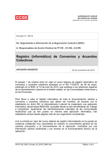 Registro (informático) de Convenios y Acuerdos Colectivos