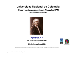 Isaac Newton - Universidad Nacional de Colombia