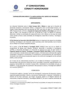 4° convocatoria conacyt-horizon2020