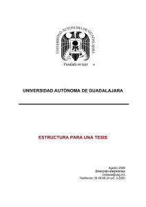 UNIVERSIDAD AUTÓNOMA DE GUADALAJARA ESTRUCTURA