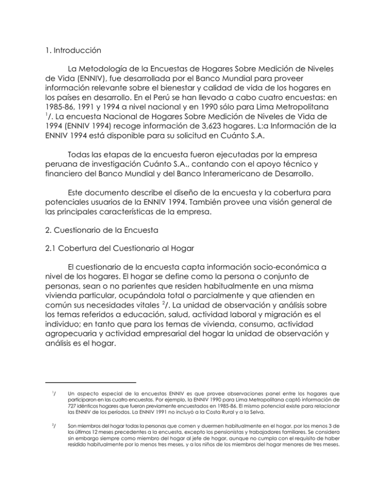  ENNIV Fue Desarrollada Por El