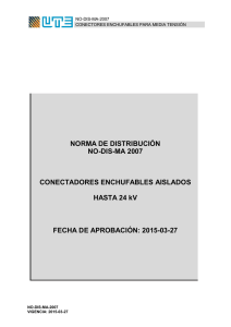 no-dis-ma-2007 Conectores Enchufables Aislados Hasta 24 kV