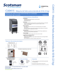 CU0415 – M áquina de hielo autocontenida de 50 lb (23 kg)
