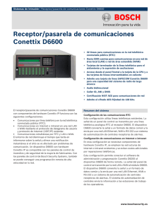 Receptor/pasarela de comunicaciones Conettix D6600