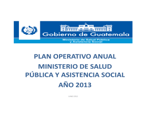 POA 2013 MSPAS  - Ministerio de Salud Pública y Asistencia