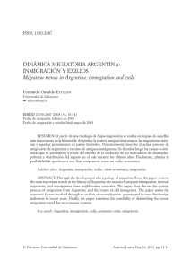 Dinámica migratoria Argentina
