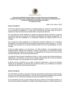 Intervención del Ministro Ricardo Alday en la sesión del proceso de