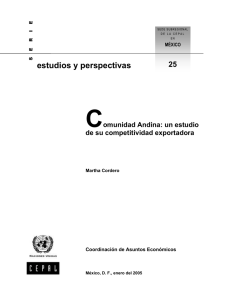 Comunidad Andina: Un estudio de su competitividad exportadora