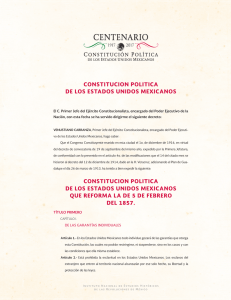 constitucion politica de los estados unidos mexicanos constitucion