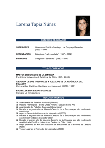 Mira el CV de Lorena Tapia