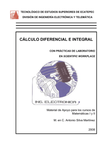 cálculo diferencial e integral - Tecnológico de Estudios Superiores