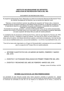 INSTITUTO NICARAGUENSE DE DEPORTES DIRECCION DE