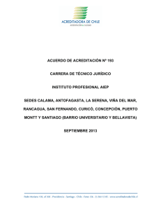 acuerdo de acreditación nº 193 carrera de técnico jurídico