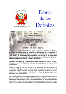 Diario de los Debates - Congreso de la República