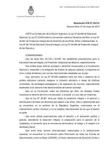 Resolución 253/15 - Ministerio de Educación y Deportes