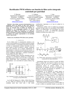 Rectificador PWM trif&aacute;sico con funci&oacute;n de filtro activo