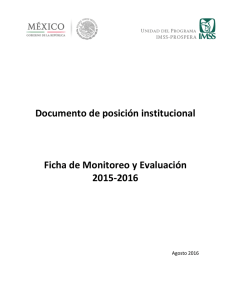 2016. Documento de Posición Institucional IMSS