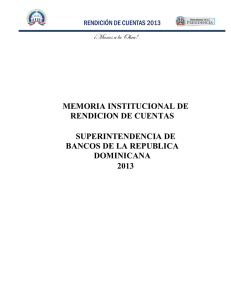 Memoria Insitucional de Redicion de Cuentas 2013