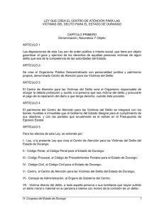 Ley que crea el Centro de Atención para las Víctimas