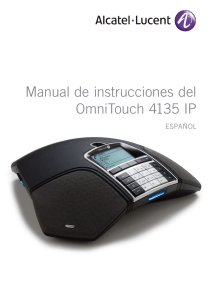 Manual de instrucciones del OmniTouch 4135 IP - Alcatel