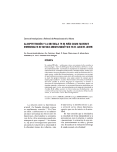 LA HIPERTENSIÓN Y LA OBESIDAD EN EL NIÑO COMO