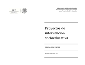Proyectos de intervención socioeducativa