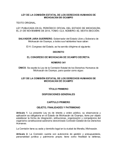 ley de la comisión estatal de los derechos humanos de michoacán