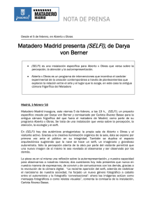 Matadero Madrid presenta (SELFI), de Darya von Berner