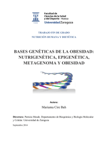 bases genéticas de la obesidad: nutrigenética, epigenética