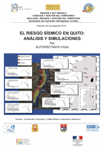 El riesgo sísmico en Quito : análisis y - Horizon documentation-IRD