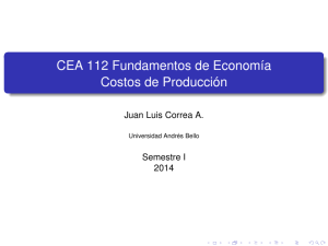 CEA 112 Fundamentos de Economía Costos de Producción