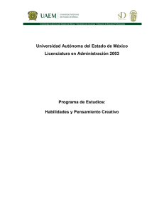 Habilidades y Pensamiento - Universidad Autónoma del Estado de