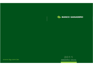 Memoria 2011 - Banco Ganadero