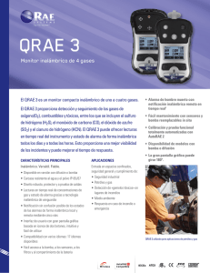 Hoja de datos de QRAE 3 - Monitor inalámbrico de 4