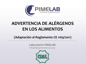 Presentación PIMELAB de advertencia alérgenos