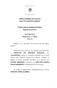 SL17364-2015 - Corte Suprema de Justicia