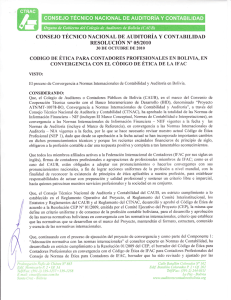 resolución nº 05/2010 - Colegio de Auditores de Bolivia