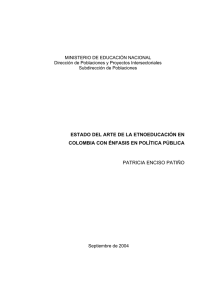 estado del arte de la etnoeducación en colombia con énfasis en
