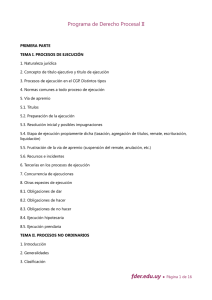 Programa de Derecho Procesal II