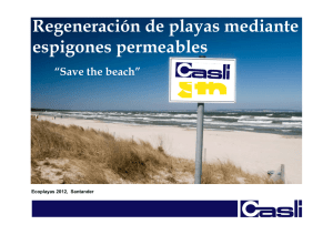 Regeneración de playas mediante espigones permeables