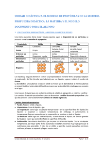 unidad didáctica 2. el modelo de partículas de la materia propuesta