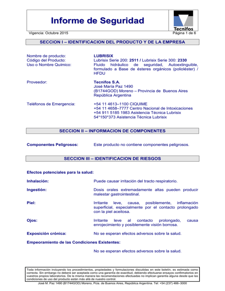 Modelo De Informe Final De Seguridad Y Salud En El Tr