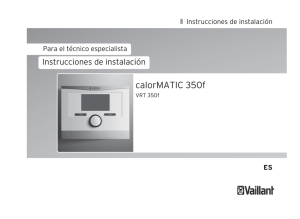 Manual de instalación calorMATIC 350f Manual de