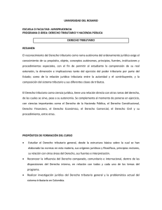 Derecho Tributario - Universidad del Rosario