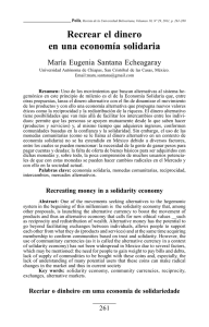 Recrear el dinero en una economía solidaria