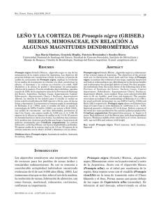 LEÑO Y LA CORTEZA DE Prosopis nigra (GRISEB.)