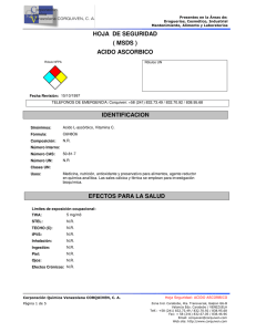 HOJA DE SEGURIDAD ACIDO ASCORBICO ( MSDS