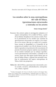 Los estudios sobre la zona metropolitana del valle de Toluca