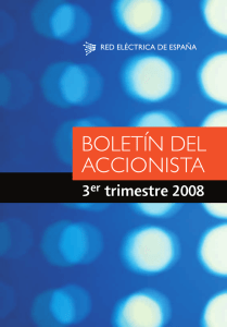Boletín del accionista de Red Eléctrica. 3.º Trimestre 2008.