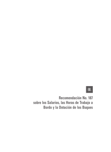 recomendación No. 187 sobre los Salarios, las horas de Trabajo a